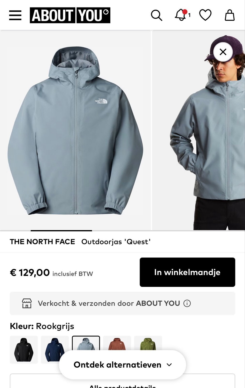 Quest Mono Regenjas Heren Monument Grey M, Kleding | Heren, Jassen | Zomer, Ophalen of Verzenden, Nieuw, Overige maten, Grijs