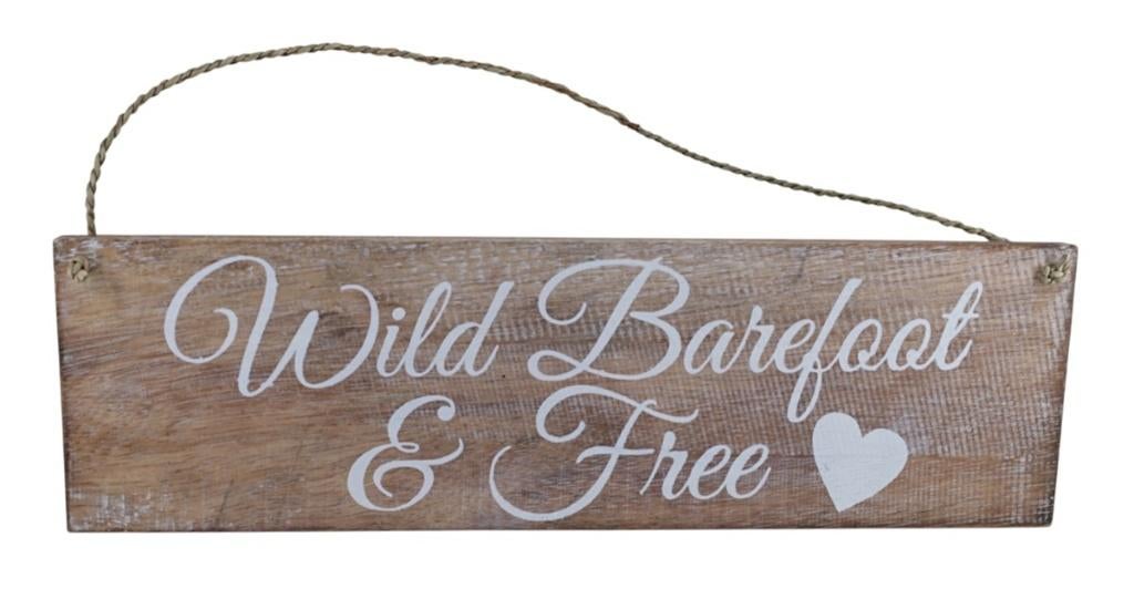 Tekstbord Lilly BAREFOOT 40x15cm, Ophalen, Nieuw, Nvt, Nvt