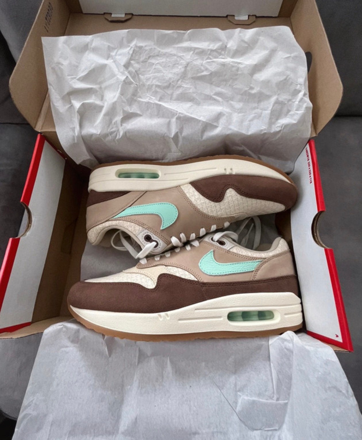 Nike Air Max 1 Crepe Hemp maat 44, Kleding | Heren, Ophalen of Verzenden, Nieuw, Overige kleuren
