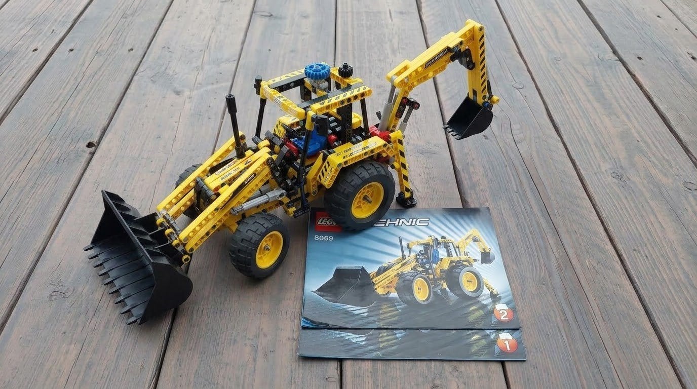 lego Technic 8069 - Backhoe Loader, Lego, Ophalen of Verzenden, Zo goed als nieuw, Technic