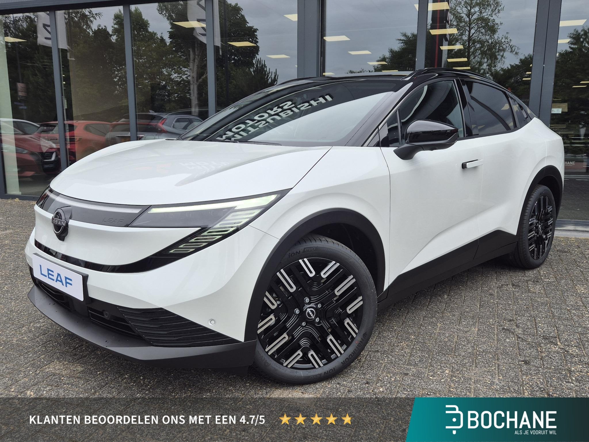 Nissan LEAF Evolve 75 kWh | Bose | Leder | Panoramadak | Act, Auto's, Huisgarantie, Met garantie (alle), Wit, 75 kWh