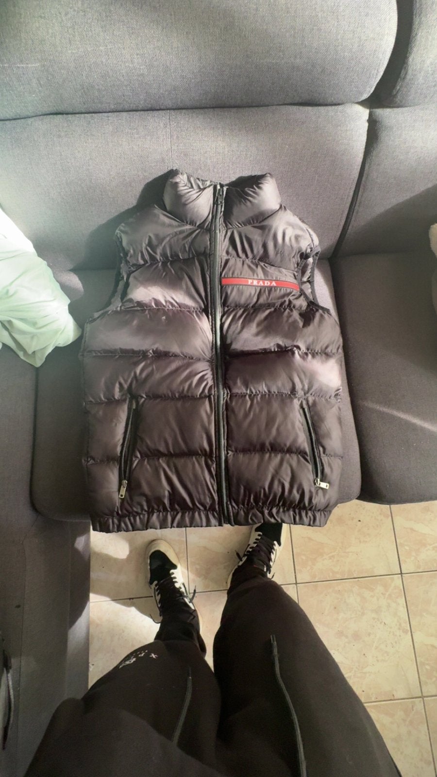 Prada Bodywarmer Heren - Zwart, Kleding | Heren, Ophalen of Verzenden, Zo goed als nieuw, Maat 48/50 (M), Zwart