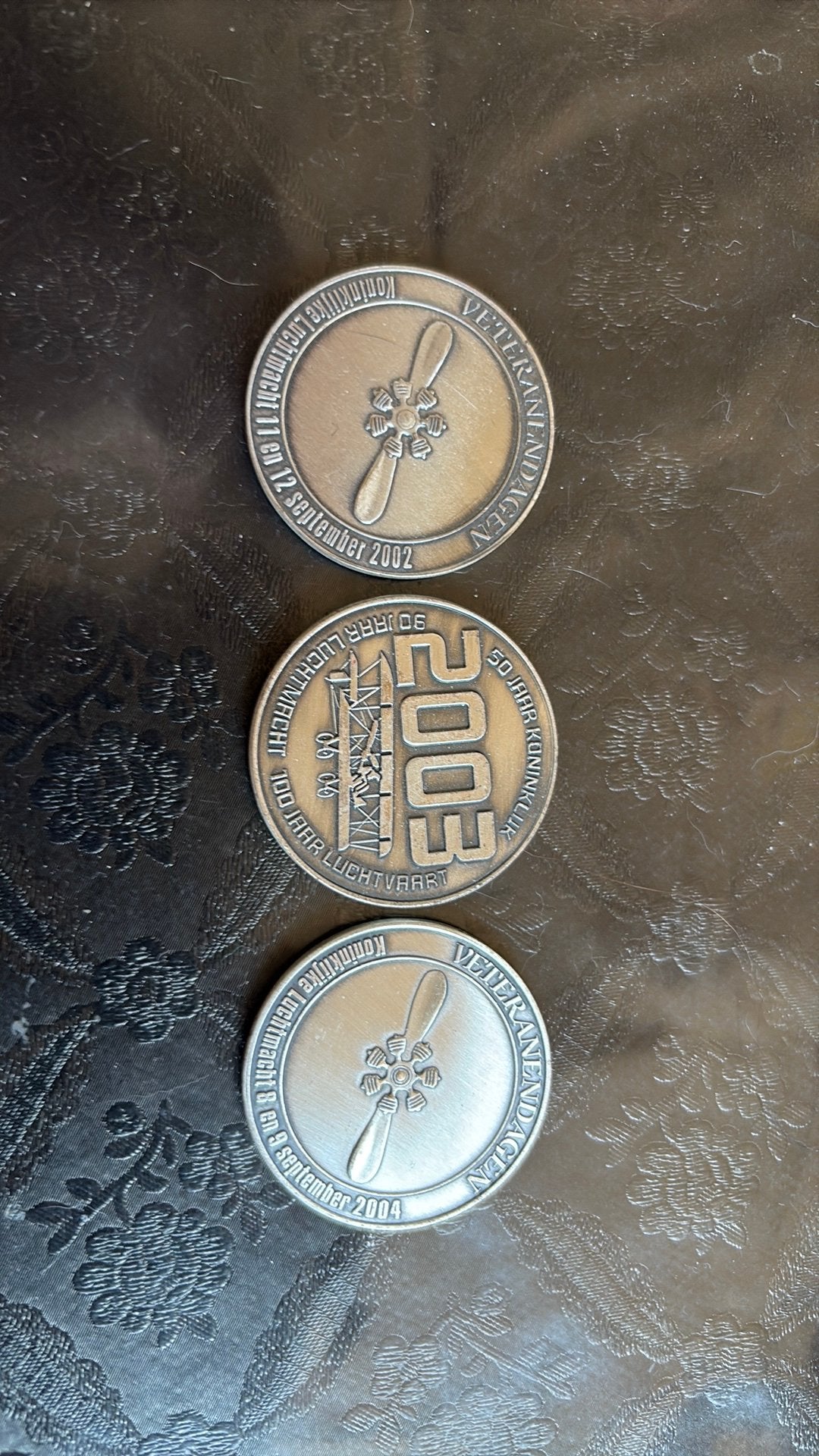 3 munten koninklijke luchtmacht 2002,2003,2004, Ophalen of Verzenden, Luchtmacht, Nederland, Overige typen