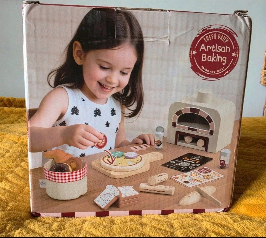 Lehoo Castle Houten Bakkerij Speelset - Pizza & Brood, Kinderen en Baby's, Speelgoed | Houten speelgoed, Ophalen of Verzenden