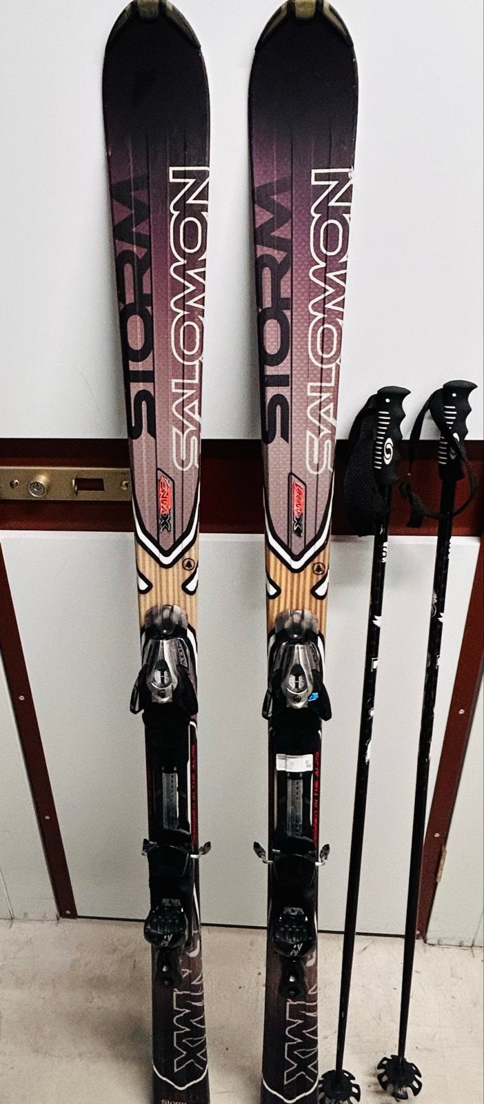 Salomon Storm Ski's 163 cm met bindingen, Ophalen, 160 tot 180 cm, Gebruikt, Salomon