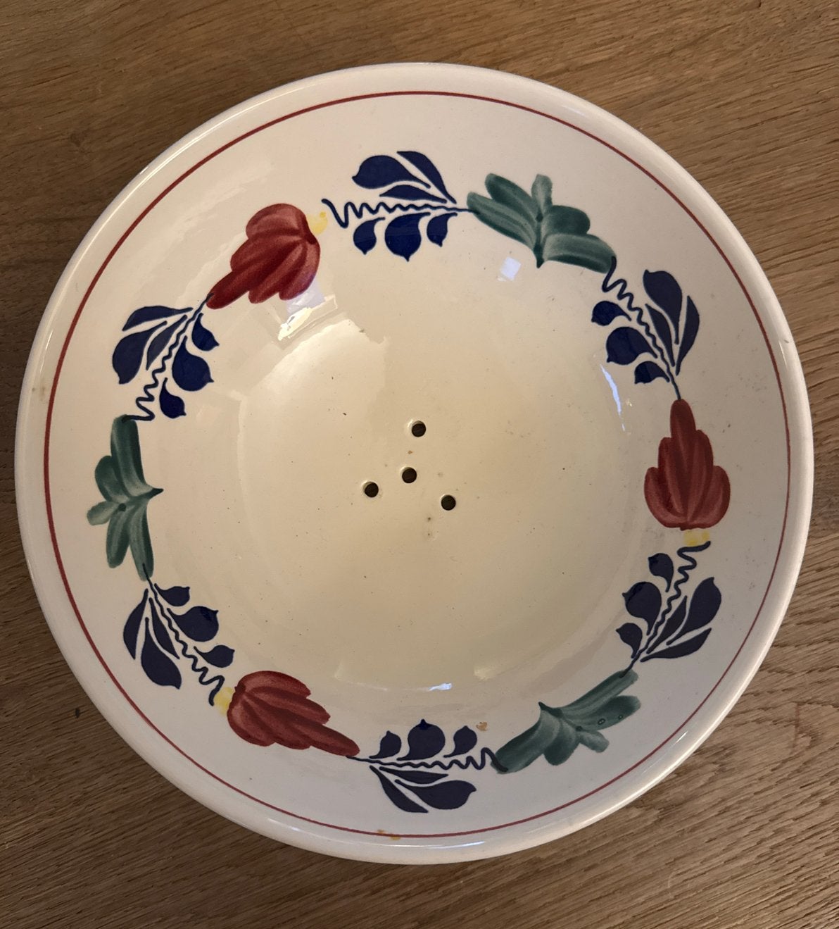 Boerenbont Fruitschaal- 19 cm doorsnede, Huis en Inrichting, Gebruikt, Landelijk/Boerenbont, Ophalen of Verzenden, Schaal of Schalen