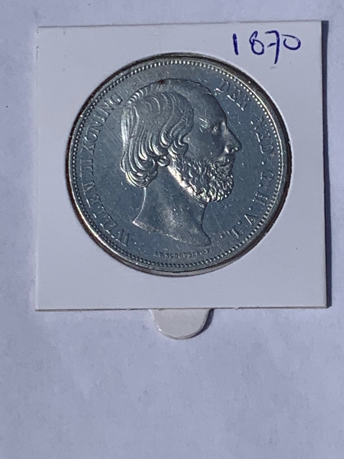 Prachtige oude zilveren rijksdaalder 1870 Willem 3, Ophalen of Verzenden, Koning Willem III, 2½ gulden
