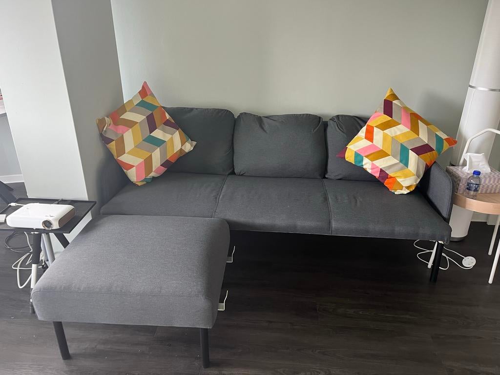IKEA GLOSTAD 3-zitsbank met chaise longue - Zo goed als nieu, Tuin en Terras, Tuinsets en Loungesets, Ophalen, Zo goed als nieuw
