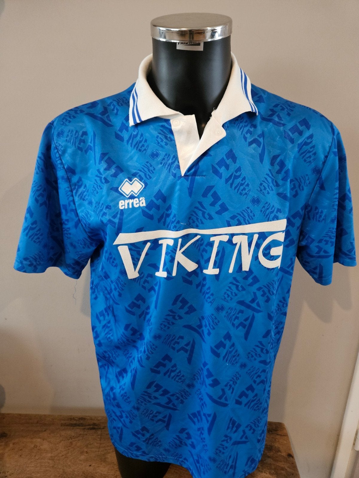 Vintage Errea Viking Shirt Jaren '90 - Maat L, Ophalen of Verzenden, Wit, Voetbal
