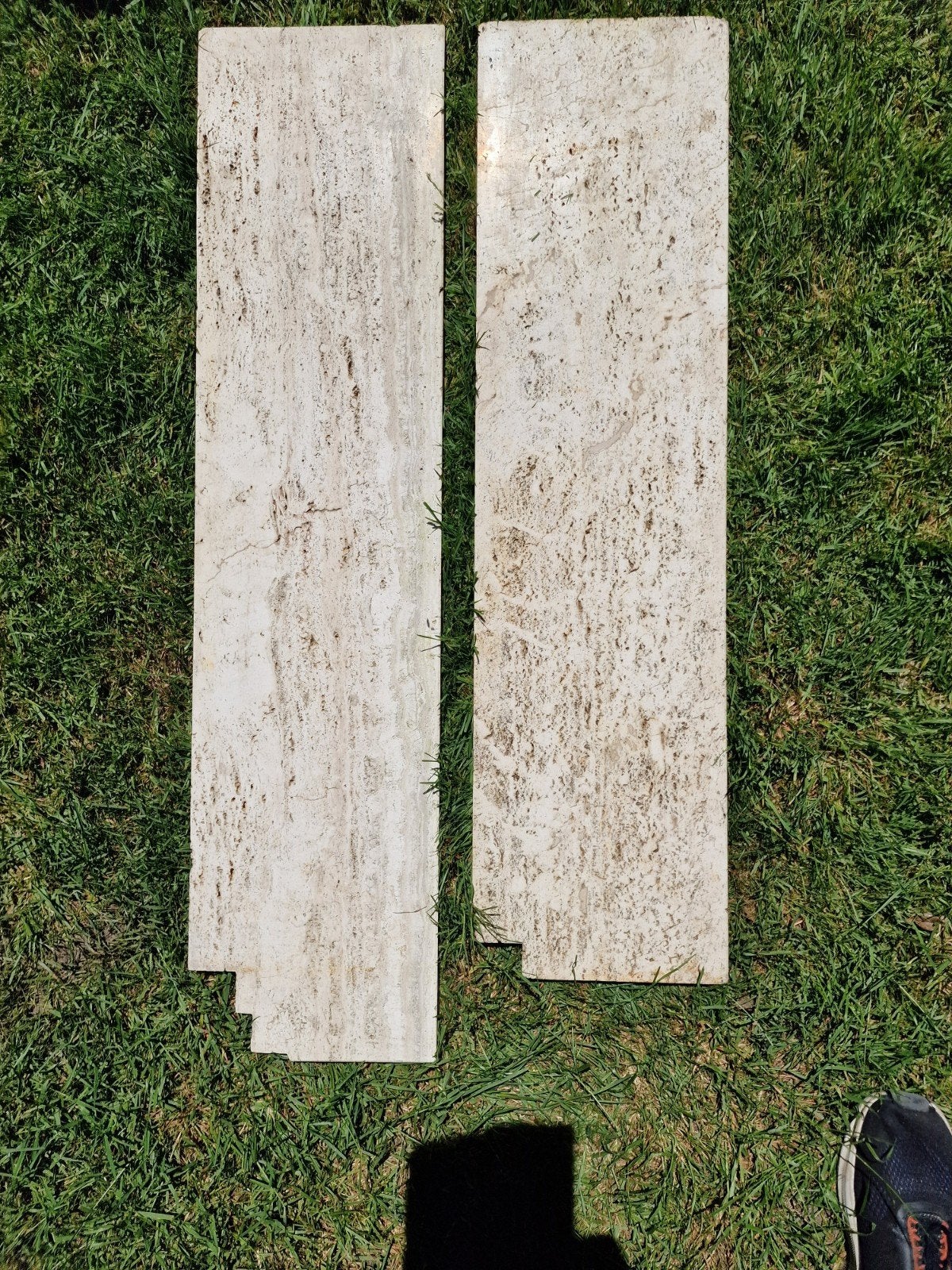 2 Stuks Travertin vensterbank platen., Ophalen