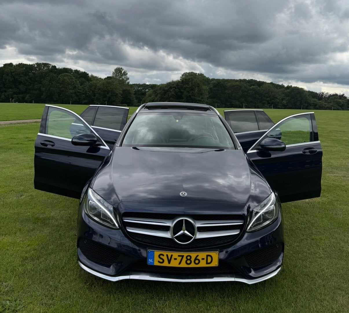 Mercedes-Benz C-Klasse C200 d 136pk 9G-TRONIC 2018 Blauw, Auto's, Mercedes-Benz, Bedrijf, C-Klasse, Diesel, F, Stationwagon, Automaat