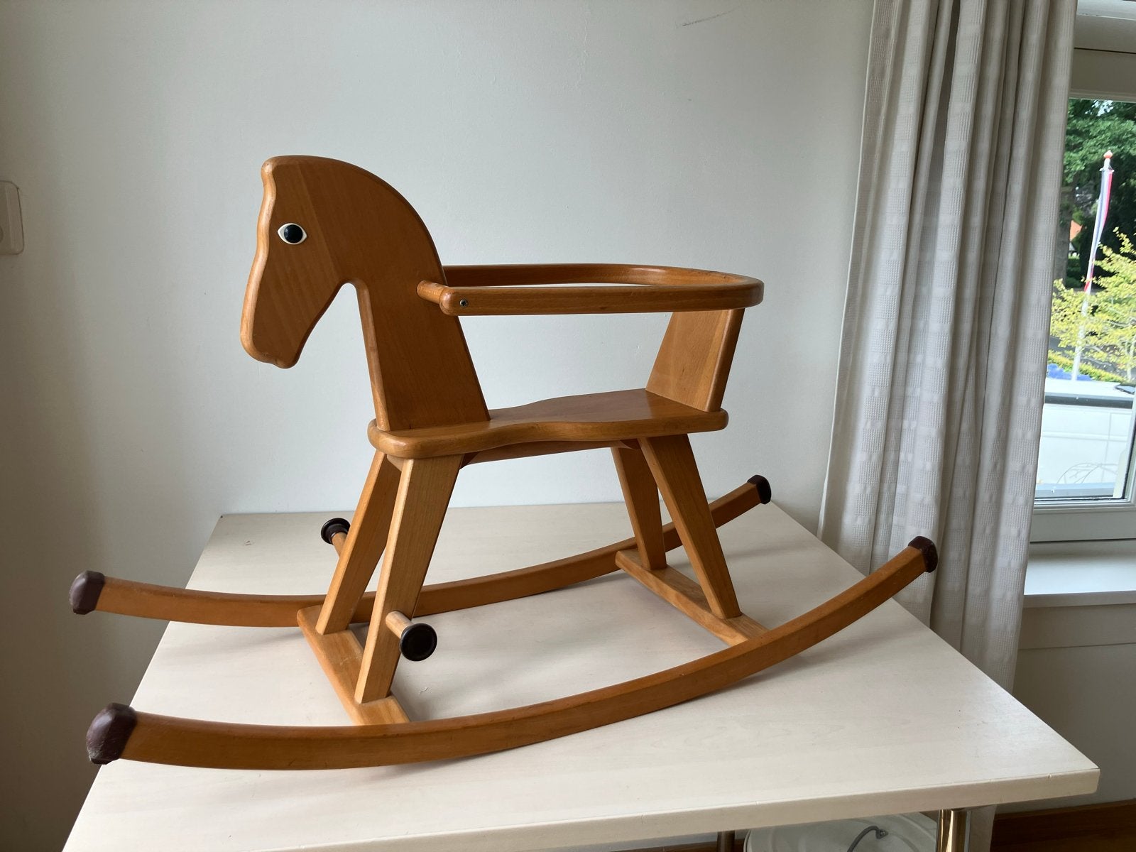 Houten Schommelpaard voor Kinderen - Vintage Stijl, Ophalen, Gebruikt, Jongen of Meisje