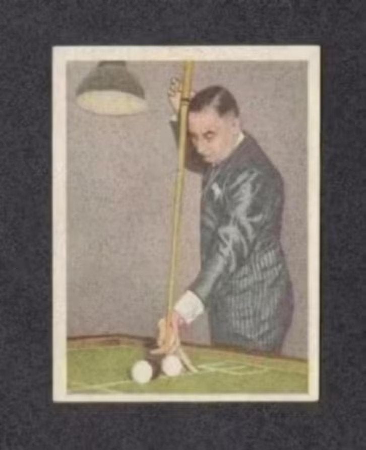 Sportplaatje Biljarten Piet de Leeuw (7)., Ophalen of Verzenden, Zo goed als nieuw