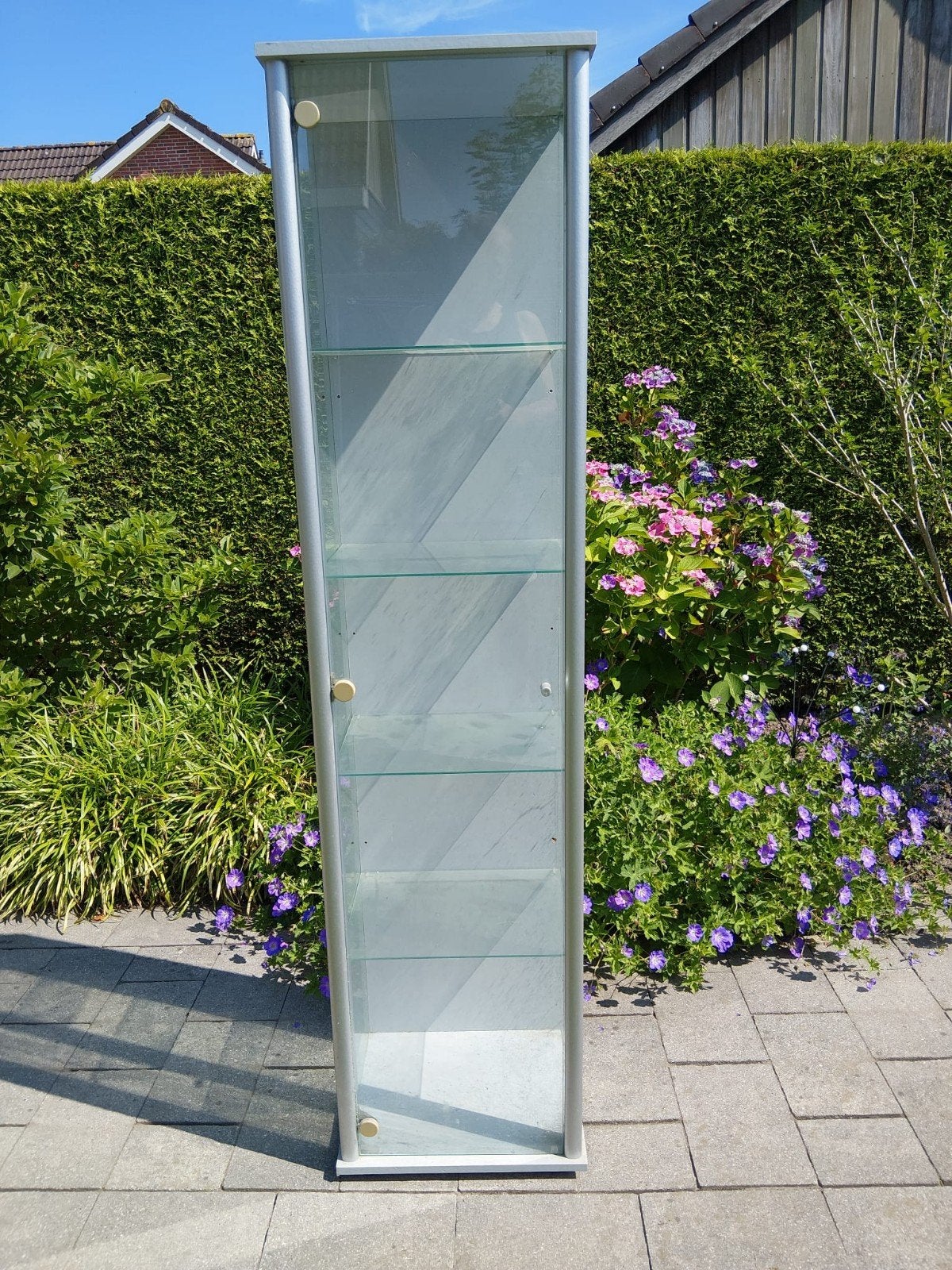 Glazen vitrinekast (170x41x35 cm), Ophalen, Minder dan 50 cm, Glas, Modern
