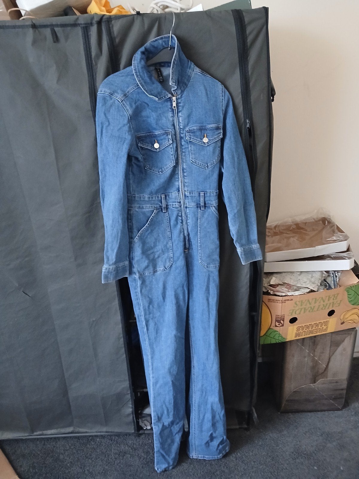 spijkerjumpsuit, Ophalen of Verzenden, Zo goed als nieuw, Maat 38/40 (M), Blauw