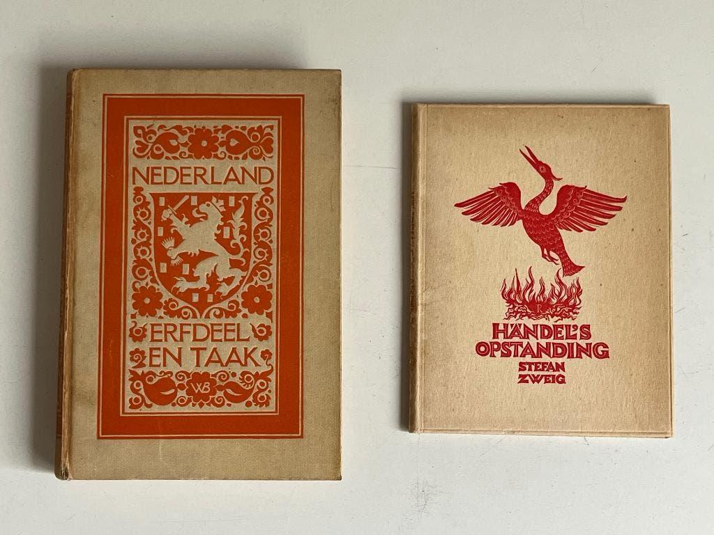 Twee boekband ontwerpen door Georg en Pam Rueter, Boeken, Ophalen of Verzenden, Gelezen, Overige onderwerpen, Diverse Auteurs