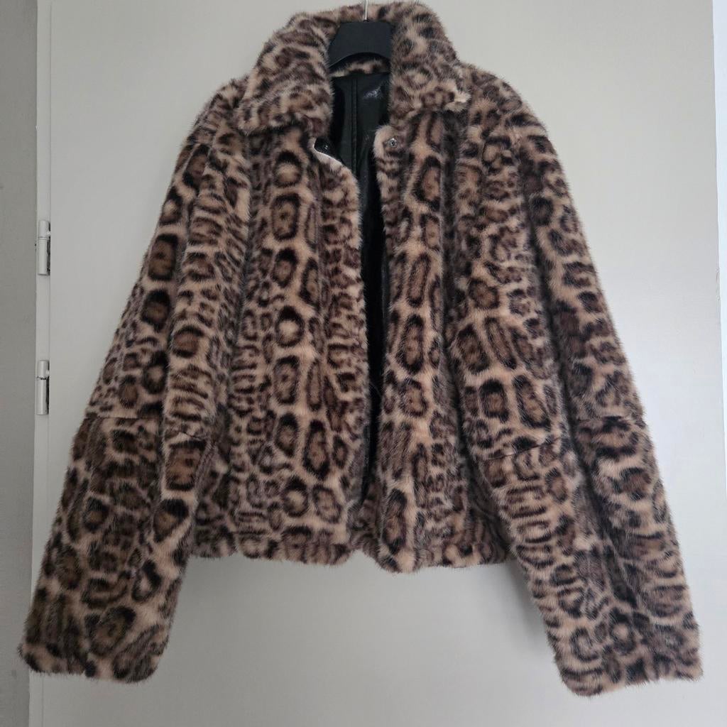 Leuke luipaard jas - Maat L shoeby, Maat 38/40 (M), Bruin, Nieuw, Ophalen of Verzenden