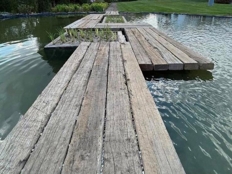 Azobe balken/bielzen, Ophalen, Zo goed als nieuw, Hout