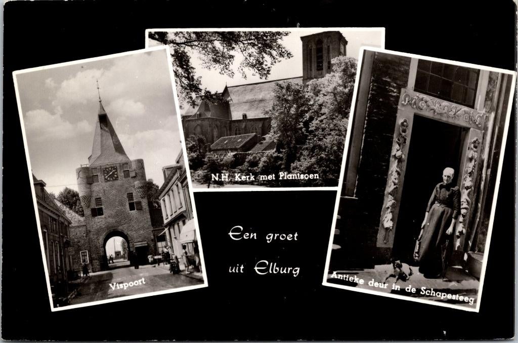 Groeten uit Elburg - 3 ansichtkaarten jaren 60, Verzenden, 1960 tot 1980, Gelopen, Gelderland