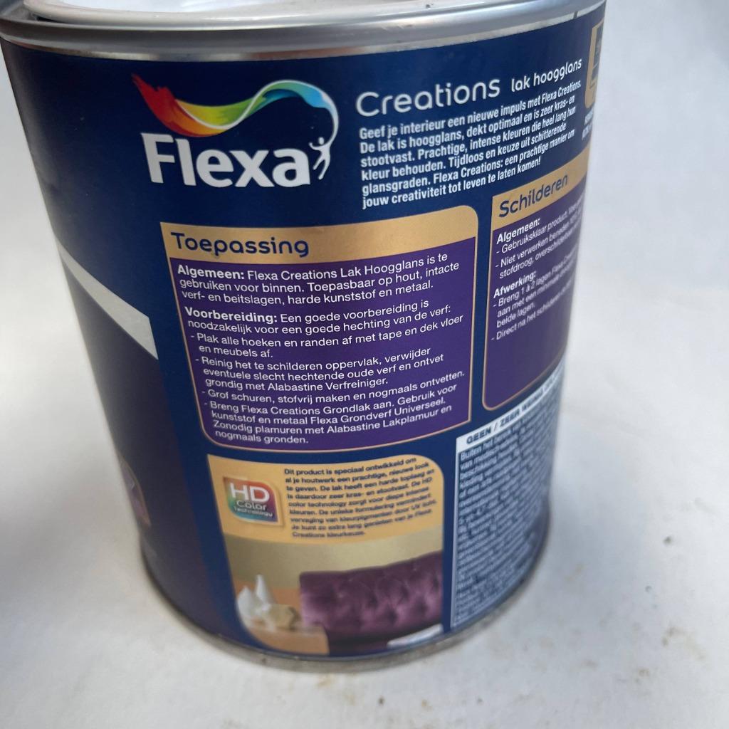 Flexa Creations Lak Verf Porcelain Mould Wit Hoogglans 750ml, Flexa, Flexa, Wit, Nieuw