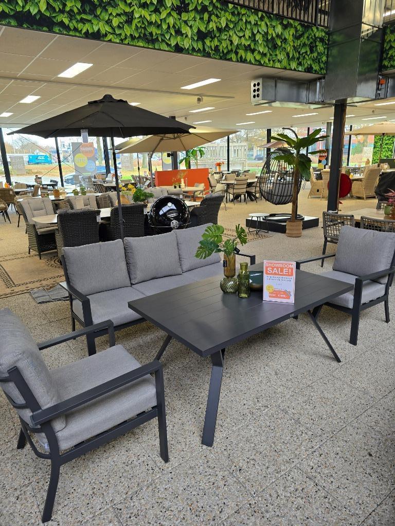 Nieuw in doos Senja sofa lounge dining set 4-delig, Tuin en Terras, 5 zitplaatsen, Bank, Ophalen of Verzenden, Loungeset
