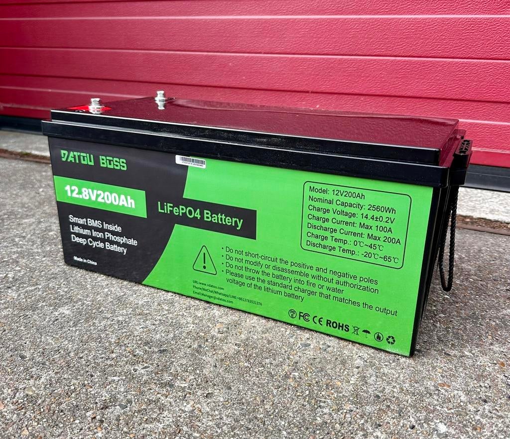 LifePO4 Lithium Accu 12v 200Ah NIEUW!, Ophalen of Verzenden, Nieuw