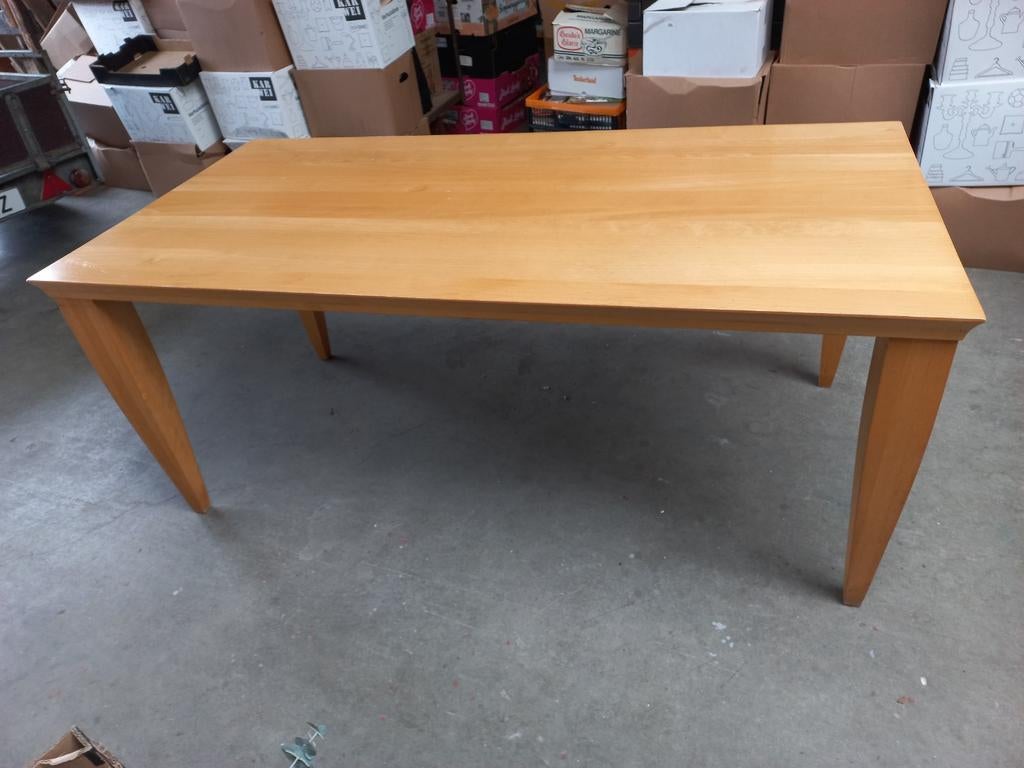 Mooie houten eetkamertafel, Ophalen, Gebruikt, 50 tot 100 cm, 150 tot 200 cm