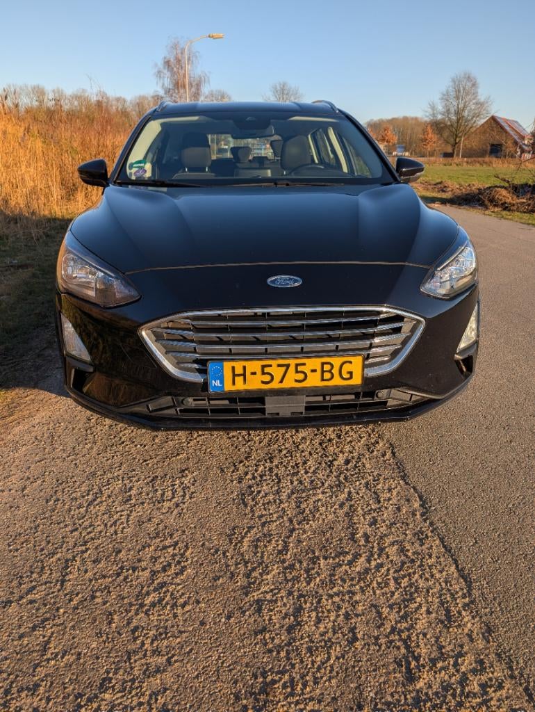 Ford Focus Wagon Titanium 1.0 Ecoboost 125pk 2019 (Trekhaak), Auto's, 1283 kg, Zwart, Origineel Nederlands, Stationwagon