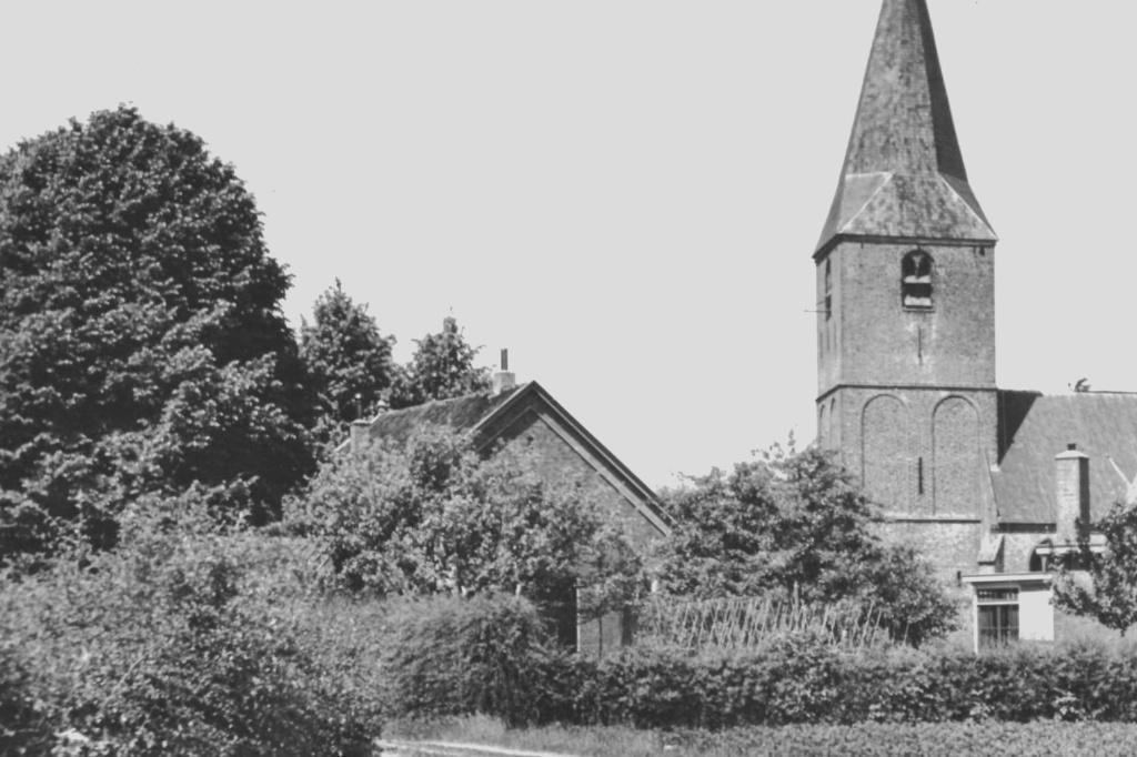 991113 Almen Julianaschool Kerk 1958 Gld Gelopen met zegel, Ophalen of Verzenden, 1940 tot 1960, Gelopen, Gelderland