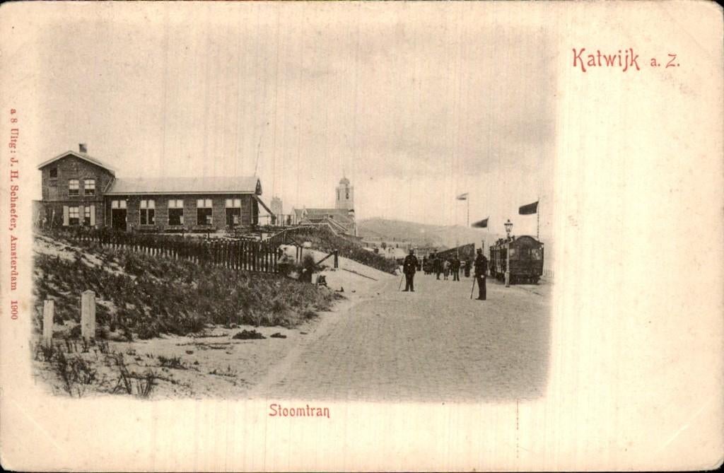 Katwijk - Stoomtram - Straatgezicht, Ophalen of Verzenden, Voor 1920, Ongelopen, Zuid-Holland