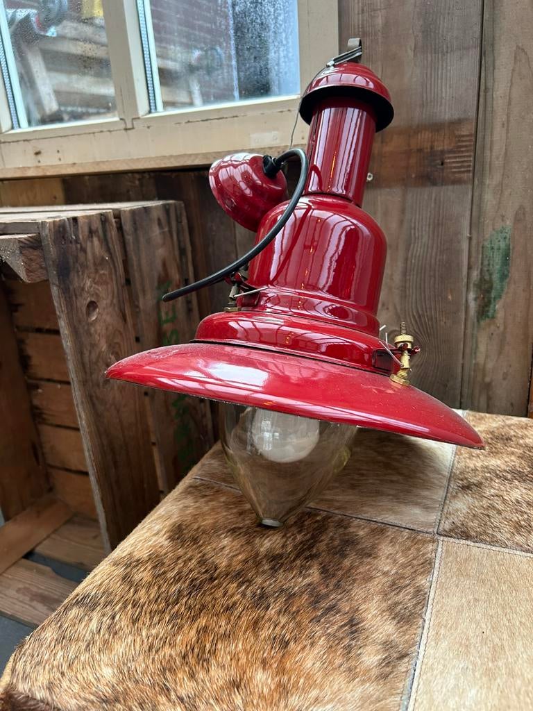 Mooie ouderwetse scheepvaarderslamp, Ophalen of Verzenden, Zo goed als nieuw
