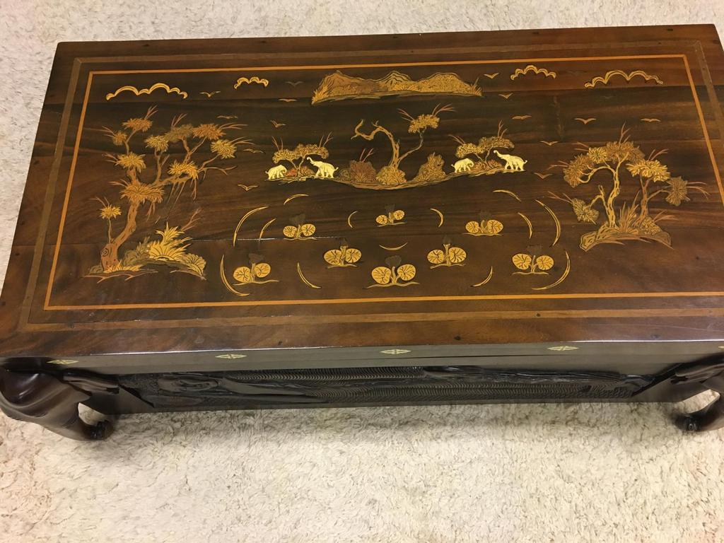Salontafel handgemaakt uit Sri Lanka, Huis en Inrichting, Ophalen, Zo goed als nieuw, Rechthoekig, Minder dan 50 cm