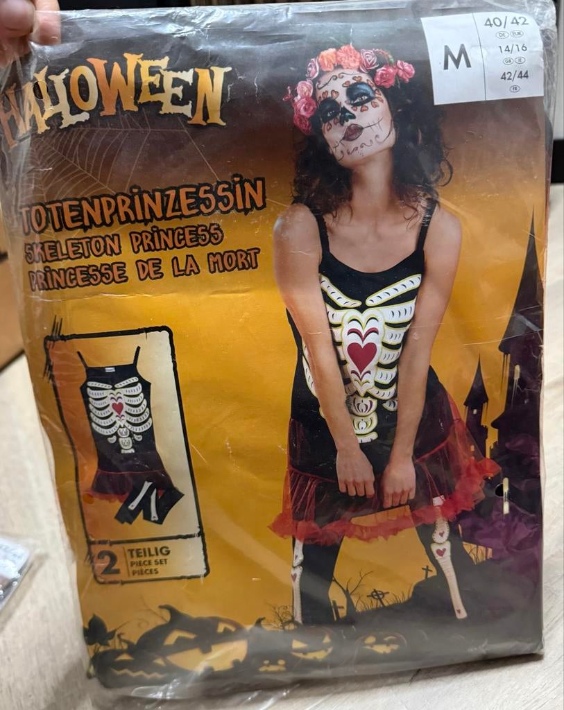 Prinses van de dood kostuum - Maat M - Nieuw, Kleding | Dames, Carnavalskleding en Feestkleding, Maat 38/40 (M), Nieuw, Ophalen of Verzenden