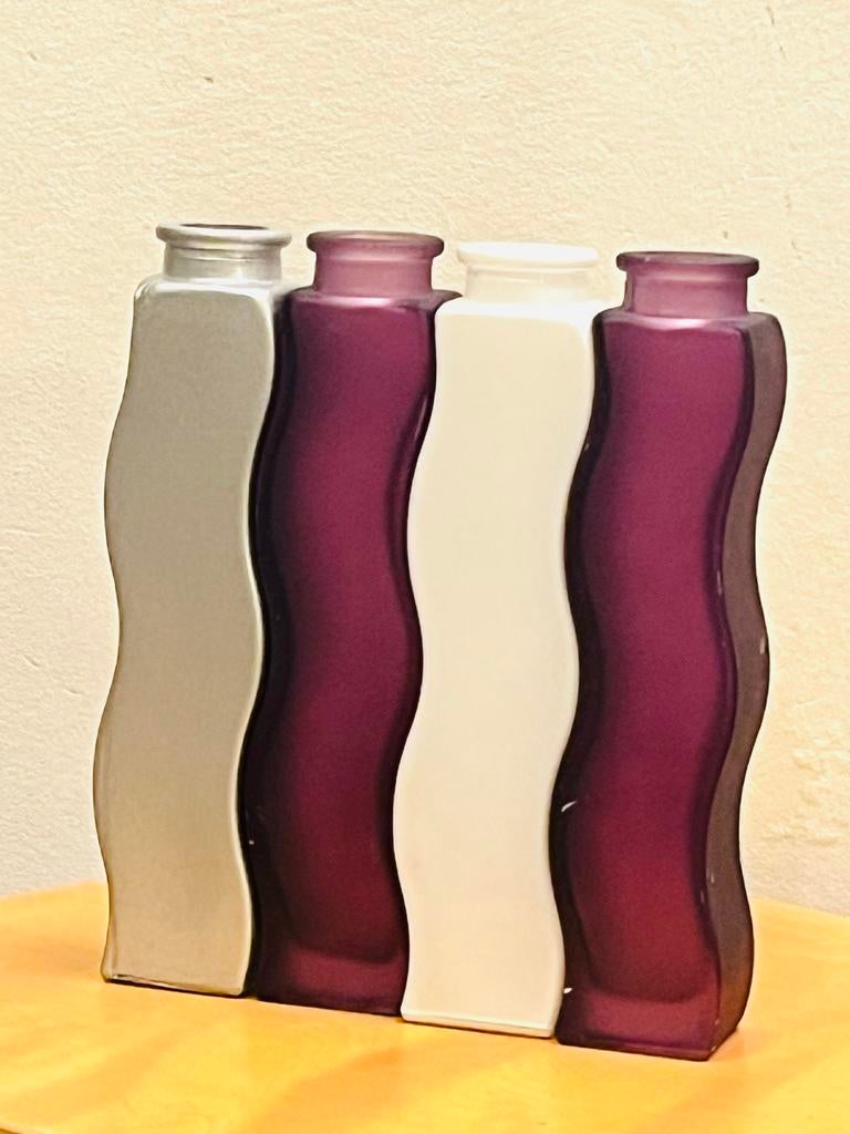 vintage IKEA Skämt vazen, ontworpen door Sigge Heimis x 4, Ophalen of Verzenden, Glas, Minder dan 50 cm