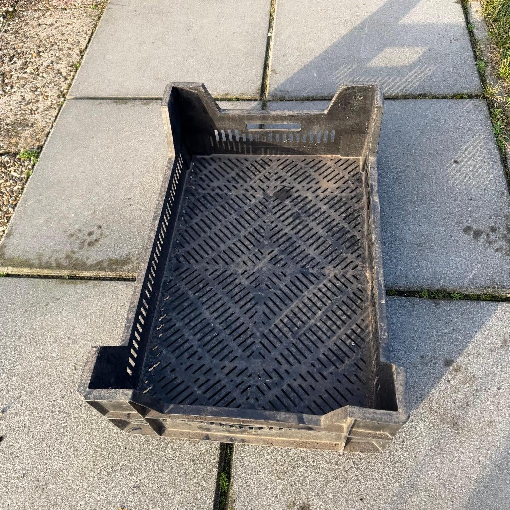 19x Wavin Stapelkratten Kratten Zwart Bakken Krat 60x40x19cm, Doe-het-zelf en Verbouw, Kratten en Dozen, Ophalen, Gebruikt, 40 tot 60 cm