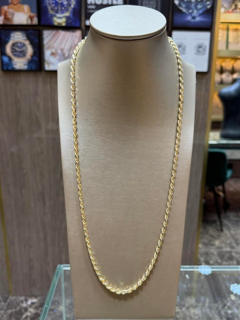 14KT Goud - 45.8 Gram - Ketting - ROPE - Gedraaide ketting