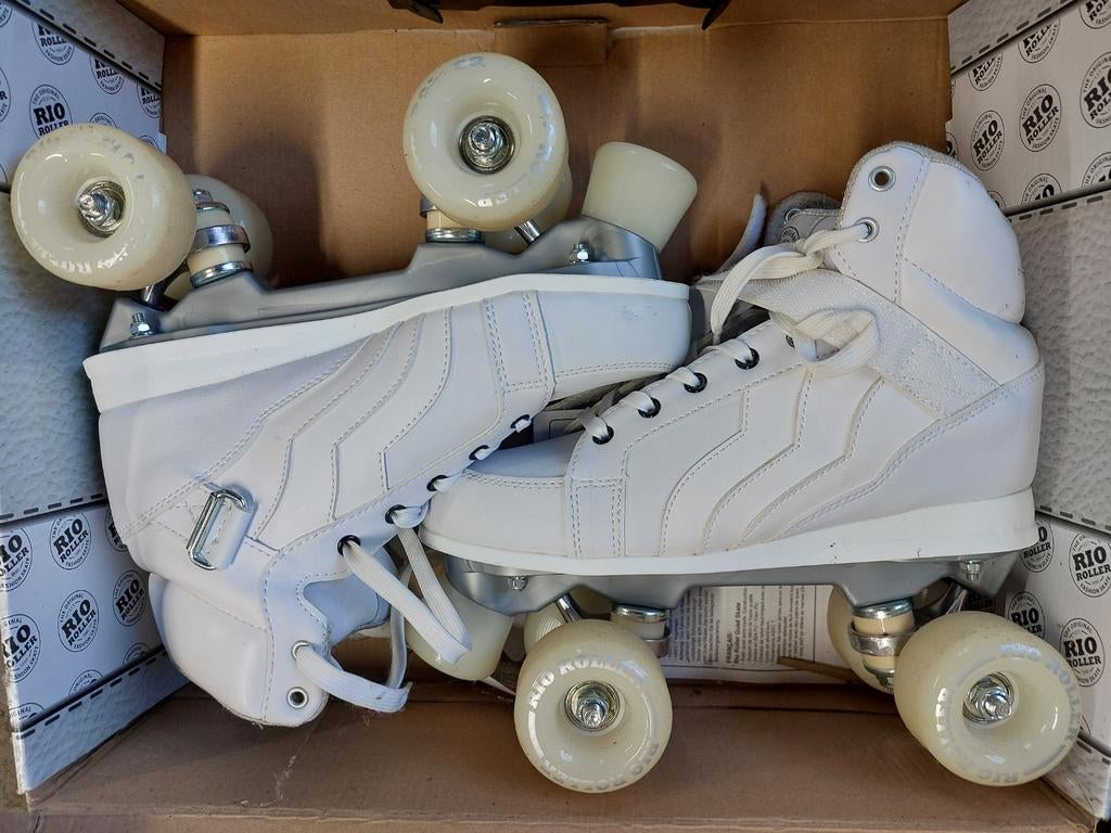 Rio Roller Kick Quad Skates - Maat 39.5 - Wit, Ophalen of Verzenden, Verstelbaar, Zo goed als nieuw, Kinderen