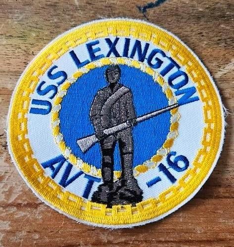 USS Lexington AVT-16 Patch, Ophalen of Verzenden, Zo goed als nieuw, Patch, Badge of Embleem