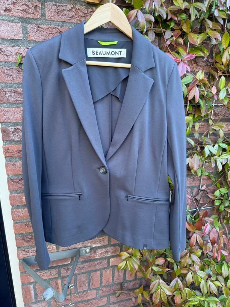 Beaumont colbertje maat 42 grijsblauw, Blauw, Beaumont, Maat 42/44 (L), Ophalen of Verzenden