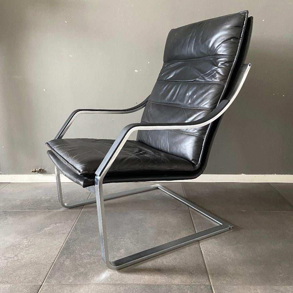 Jaren 70 fauteuil Rudolf B Glatzel Walter Knoll, Huis en Inrichting, Fauteuils, Ophalen, Gebruikt, Leer, 70s
