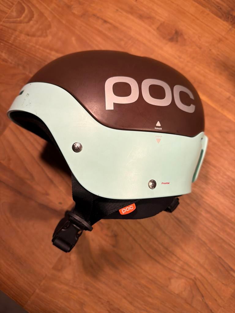 Poc Frontal Skihelm - Bruin/Blauw, Gebruikt, Overige typen, Skiën, Minder dan 100 cm