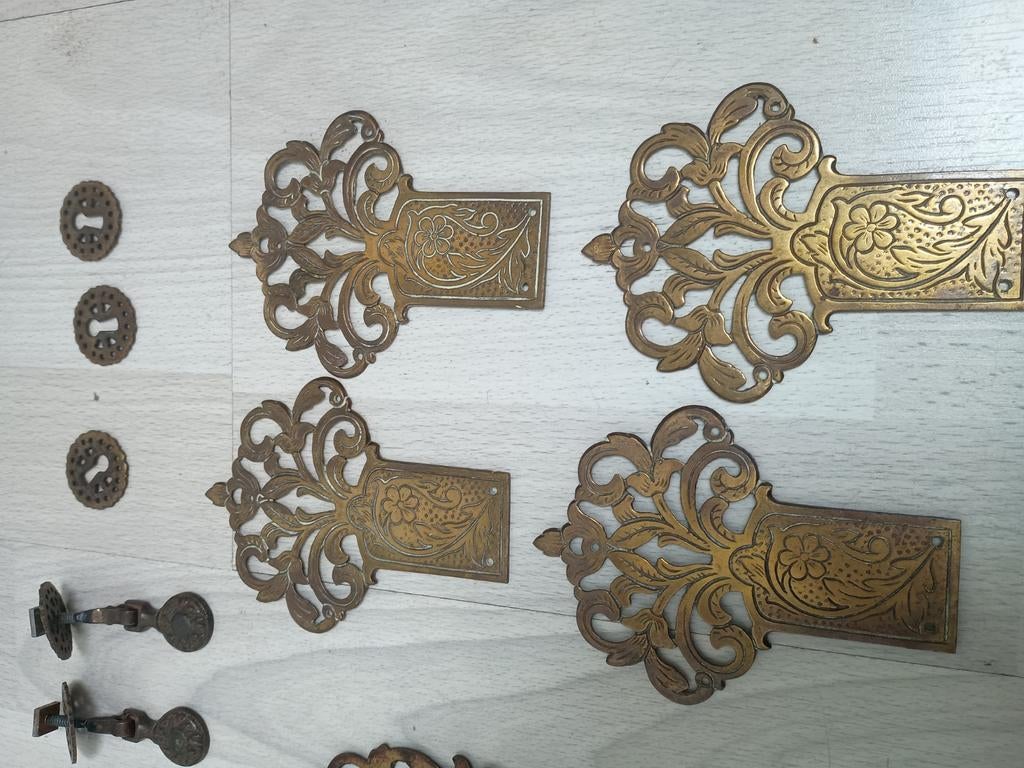 Koperen BESLAG voor Indische/Aziatische kast of kist, Ophalen of Verzenden, Overige typen