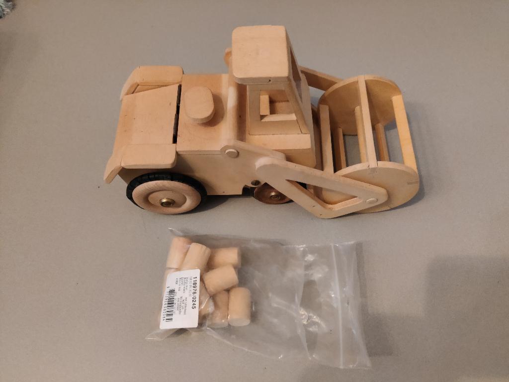 Te koop houten combine met balen (kinder speelgoed), Ophalen of Verzenden, Nieuw, Duw- of Trekspeelgoed
