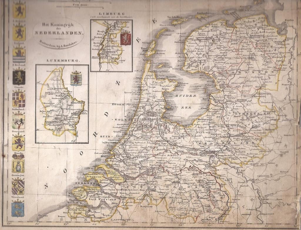 Het Koningrijk der Nederlanden. Rotterdam A. Baedeker 1840, Antiek en Kunst, Kunst | Etsen en Gravures, Ophalen of Verzenden