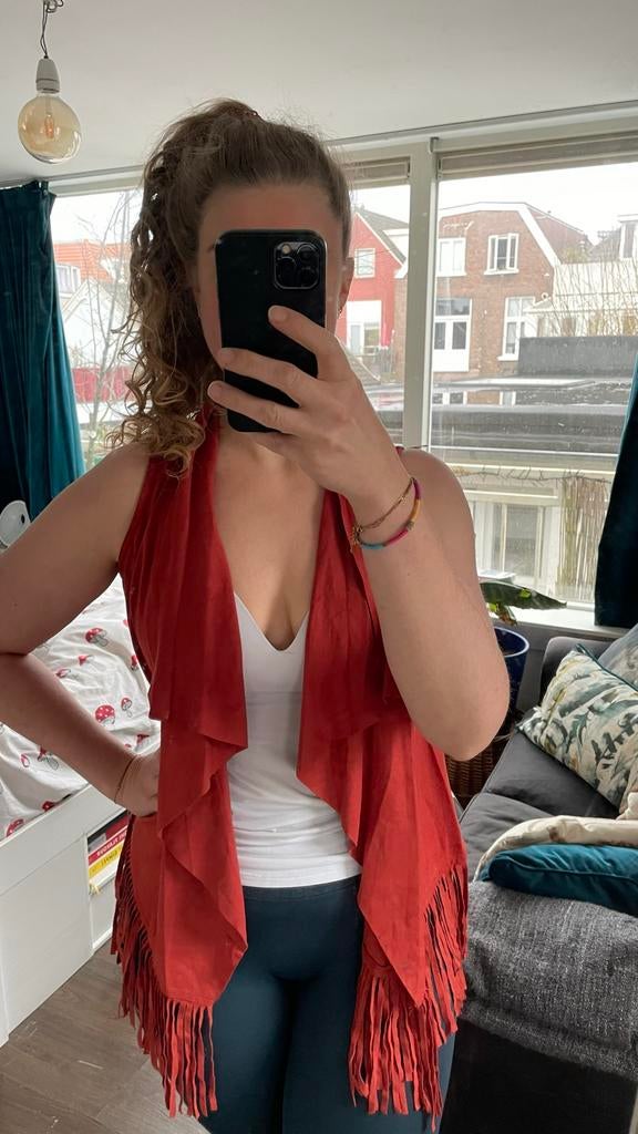 Faux Suède Jasje - Cowboy Look, Maat 38/40 (M), Bruin, Ophalen of Verzenden, Zo goed als nieuw