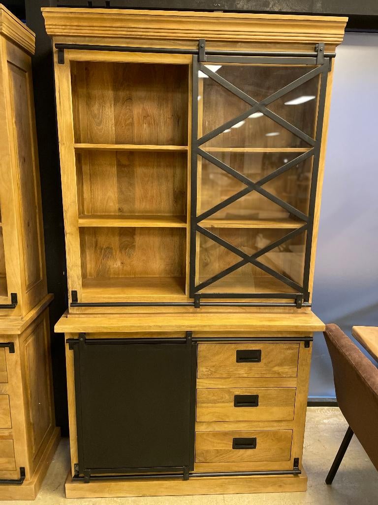VOORRAAD BUFFETKAST MANGO 120 CM BREED LEEGVERKOOP 699 EURO!, Bruin, Nieuw, Ophalen of Verzenden, Modern