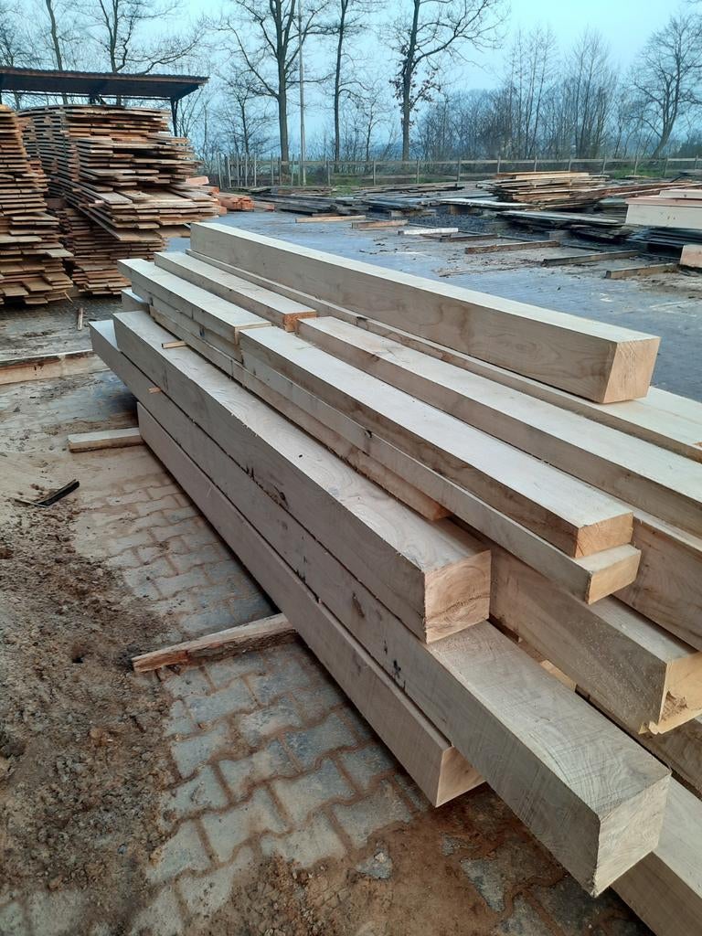 Eiken palen en planken, Doe-het-zelf en Verbouw, Hout en Planken, Ophalen