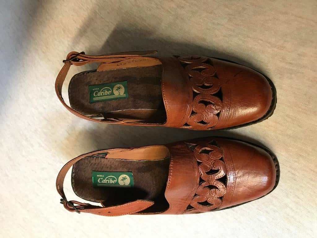 Dames schoenen maat 36: sleehak, Ophalen of Verzenden, Nieuw, Bruin, Schoenen met lage hakken