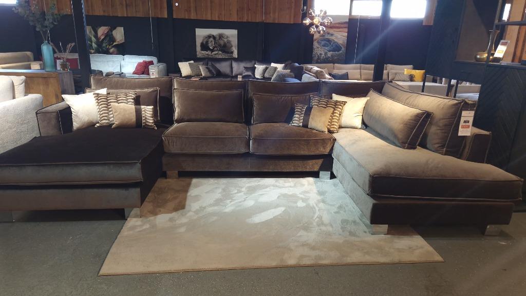 XXL Model | Velvet U-bank Hoekbank Lounge | Showroom Utrecht, Ophalen, Info@trendvortex.com, Hoekbank, 2e loswal 14