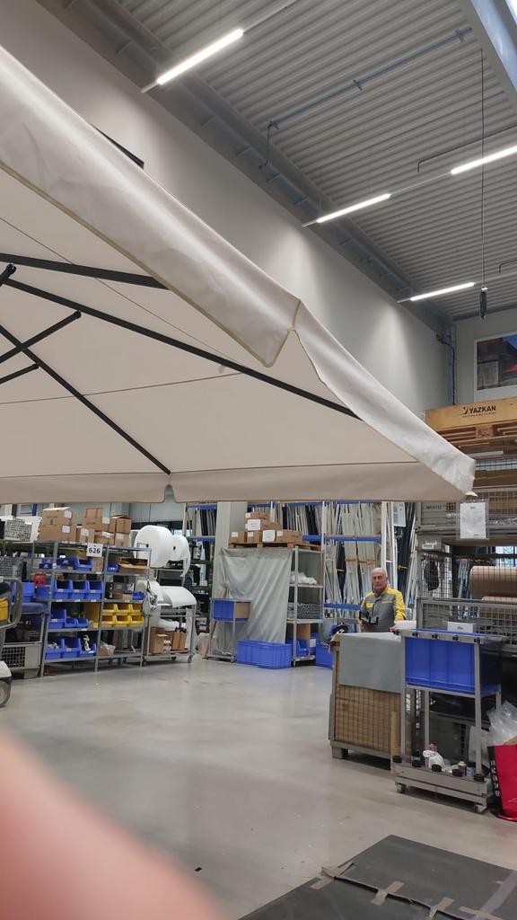 Horeca Parasol 5x5 - Nieuw Acryl Doek - Direct Ophalen, Nieuw, Ophalen of Verzenden, Waterdicht, Stokparasol